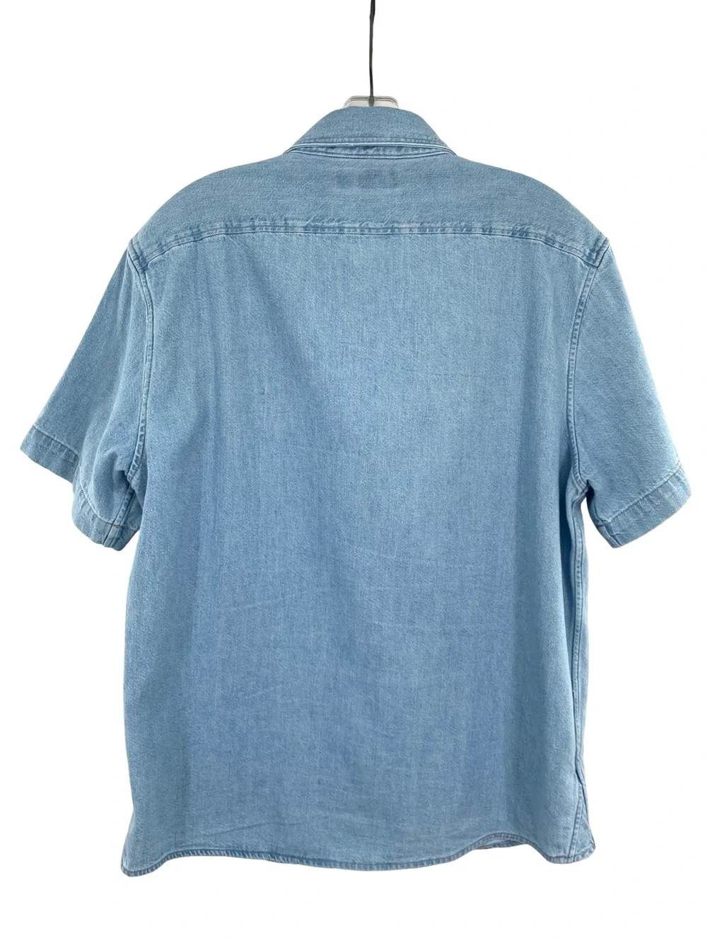 Banana Republic Men’s Short Sleeve Utility Pocket Button Down Jean Shirt Medium